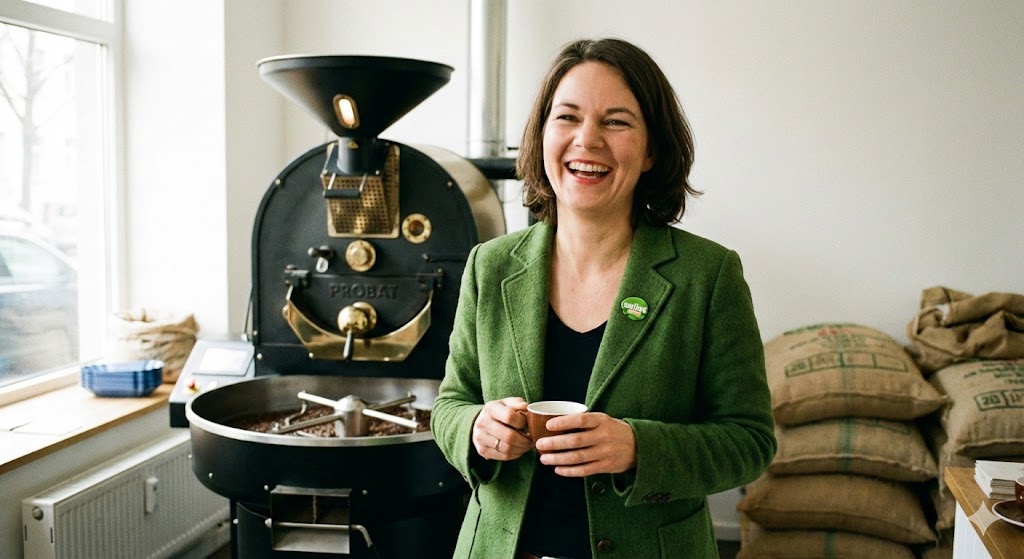 Person in einem Café